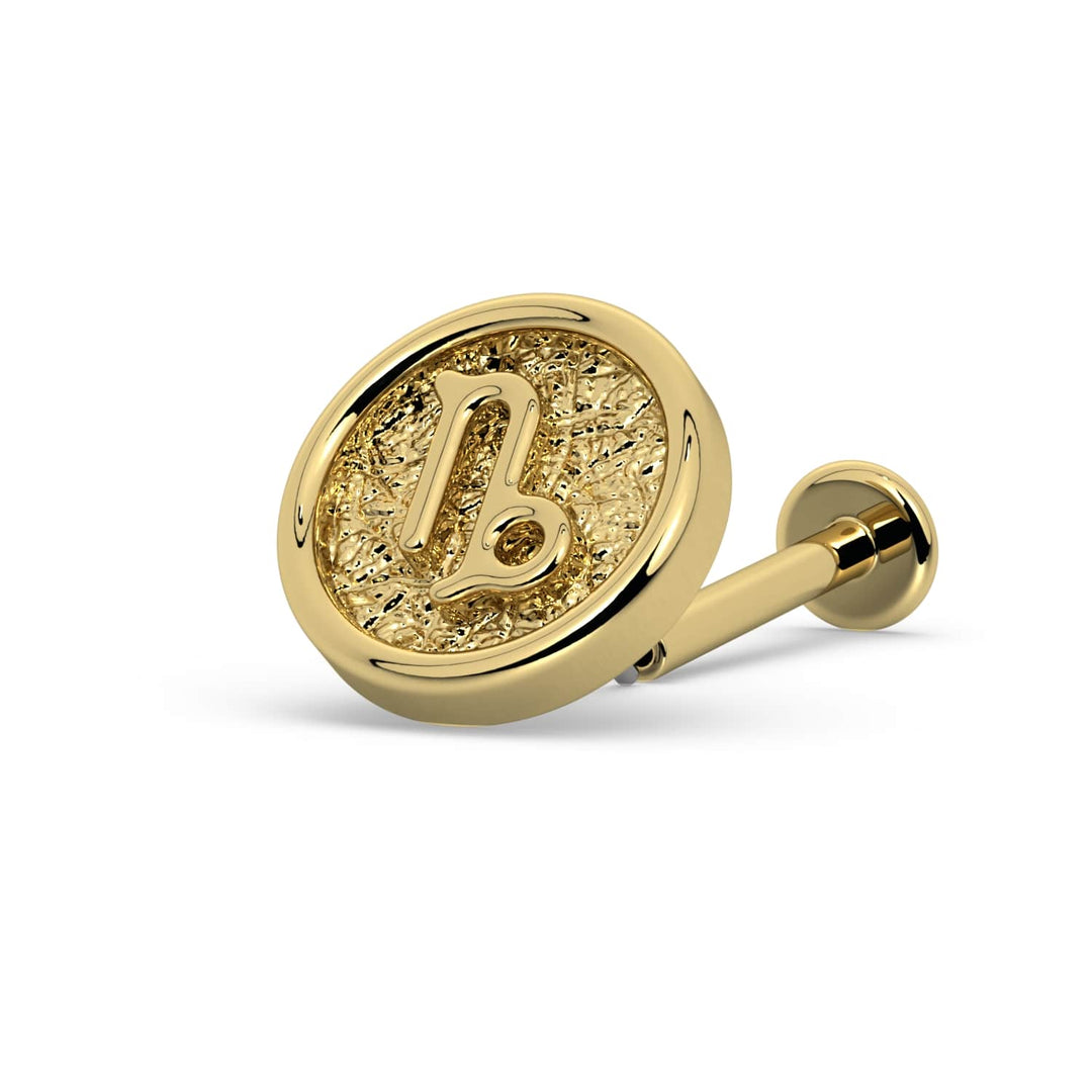 Capricorn Zodiac Flat Back Stud