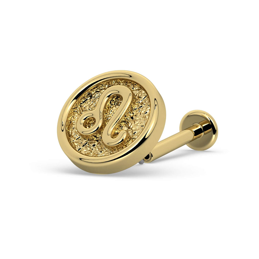 Leo Zodiac Flat Back Stud