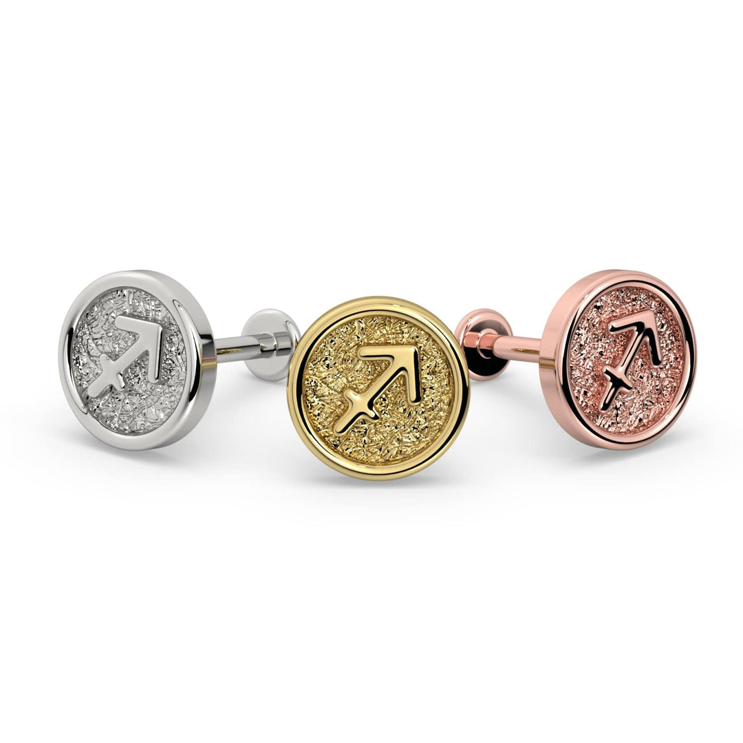 Sagittarius Zodiac Flat Back Stud