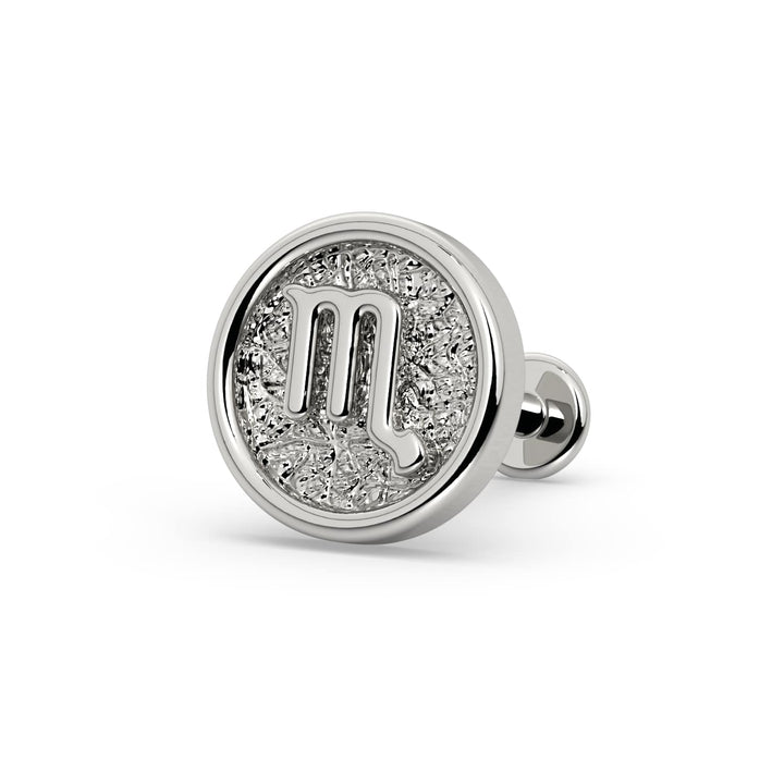 Scorpio Zodiac Flat Back Stud