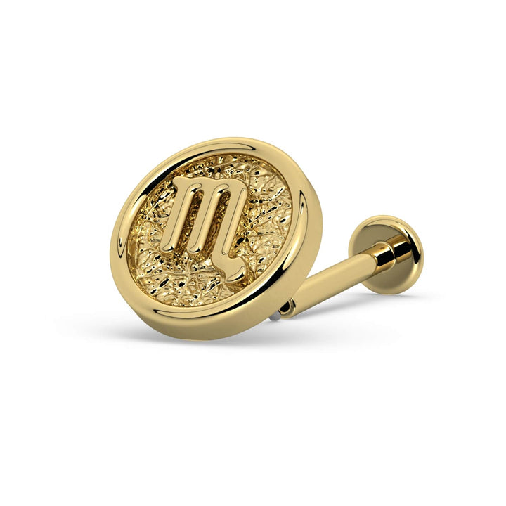 Scorpio Zodiac Flat Back Stud