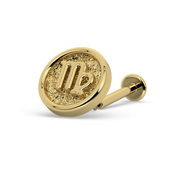 Virgo Zodiac Flat Back Stud