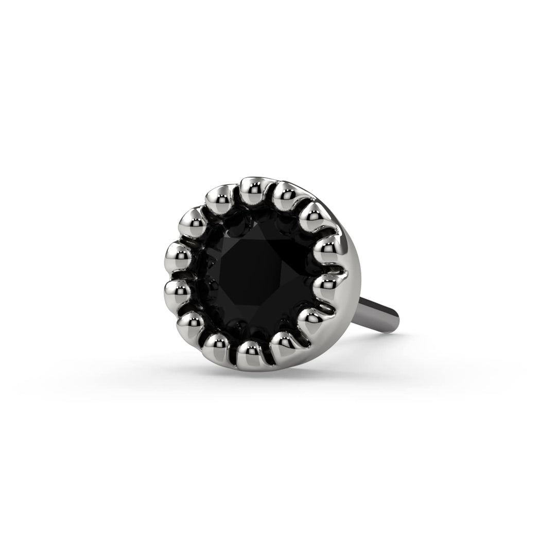 2mm Black Diamond Perlage Nose Ring