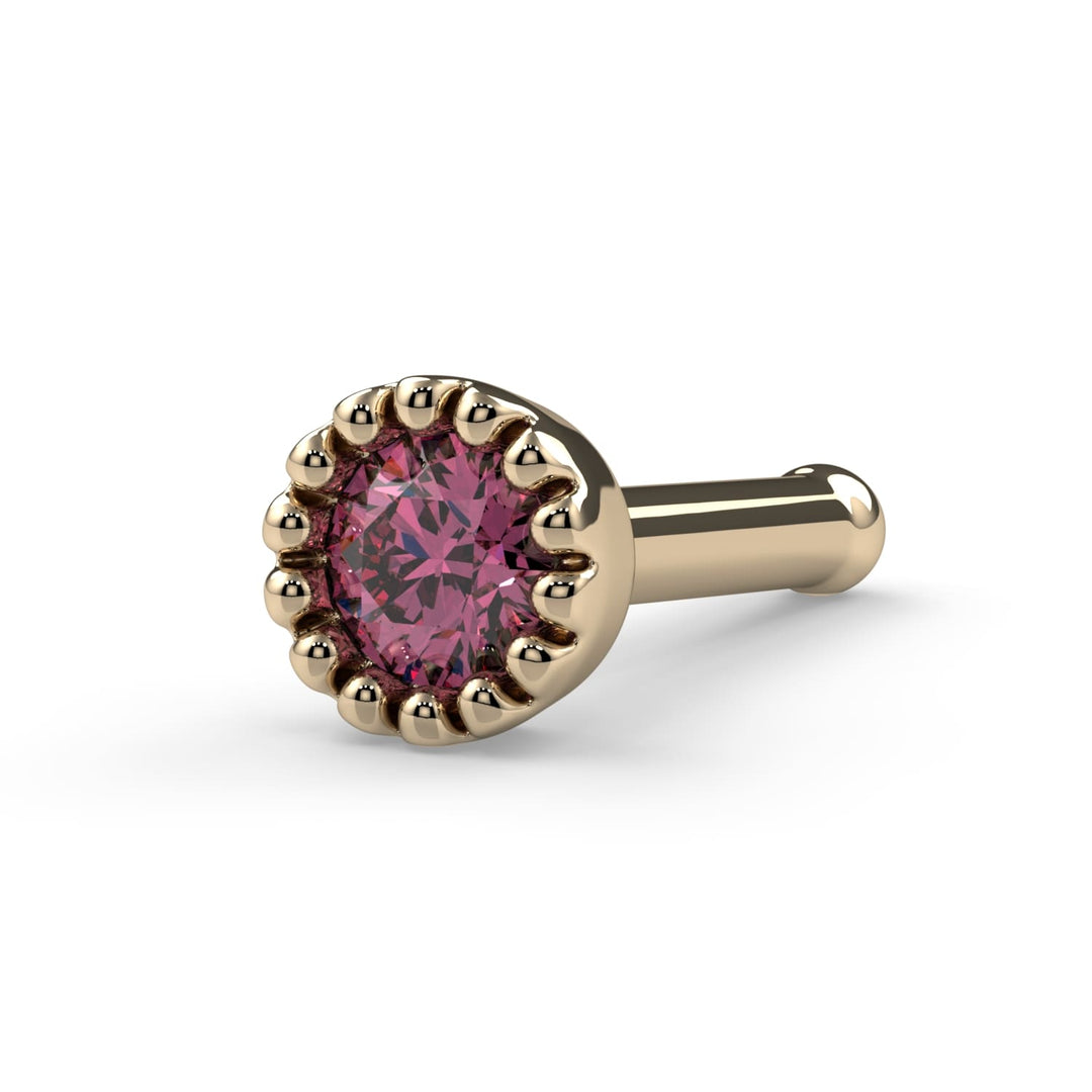 2mm Pink Diamond Perlage Nose Ring