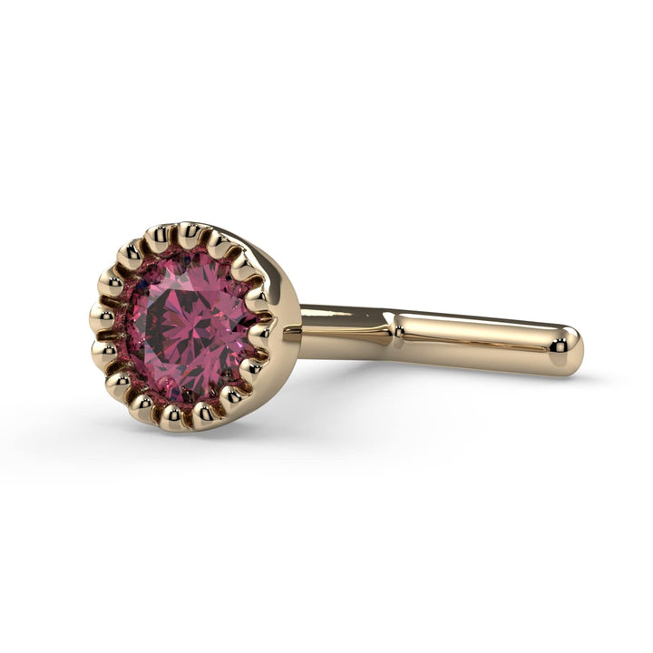 2.5mm Pink Diamond Perlage Nose Ring