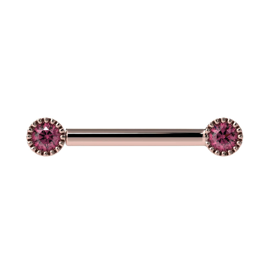 Pink Diamond Perlagé Straight Barbell