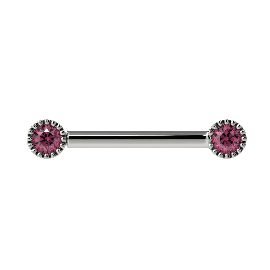 Pink Diamond Perlagé Straight Barbell