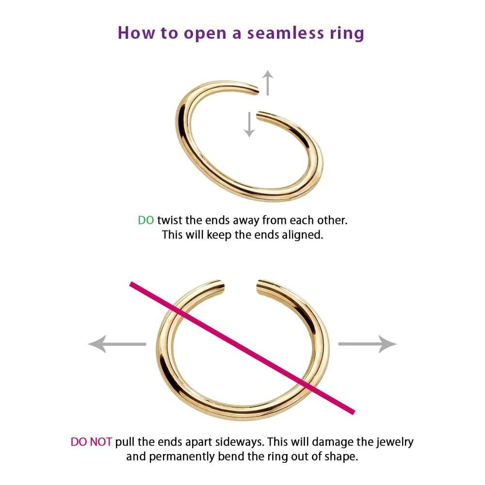 14k Gold Seam Ring Gift Set - 18G