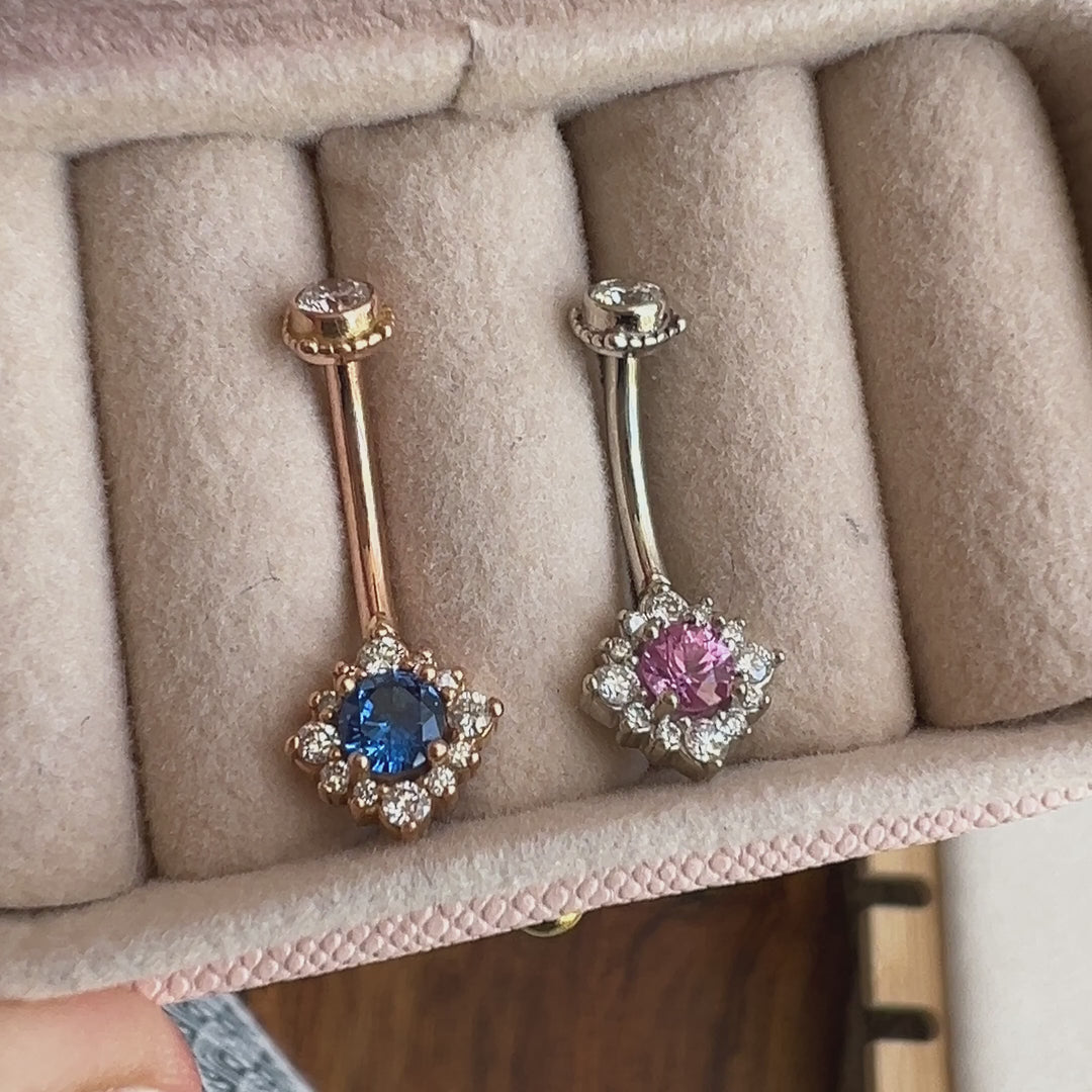 Majesty's Rose Halo Navel Ring