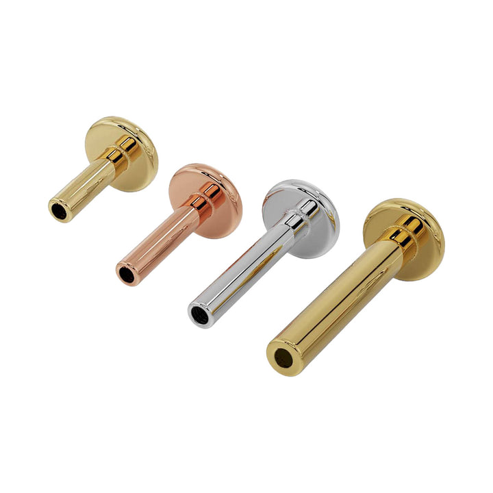 Threadless Push Pin Flat Back Post Backing 14k Gold