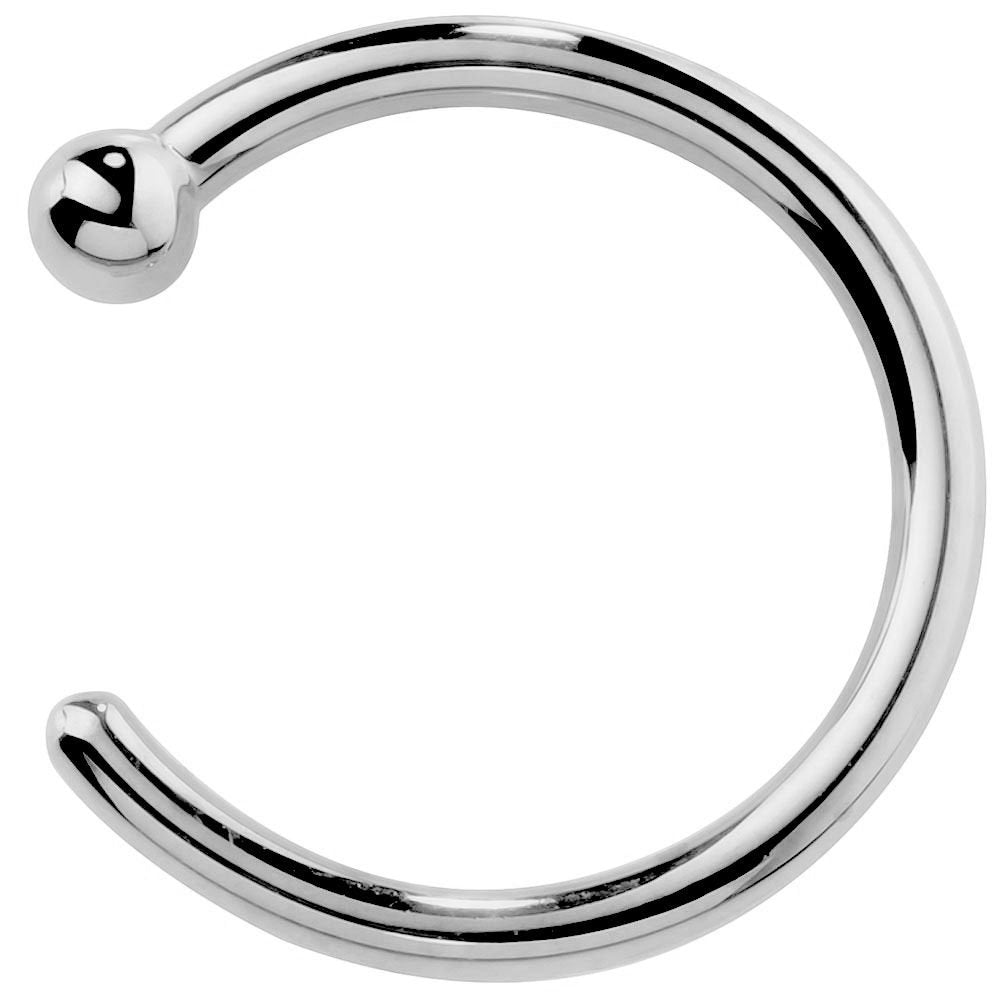 CZ Platinum / 18K Gold Plated Bendable Cartilage Hoop Septum Nose Ring 16G  | eBay