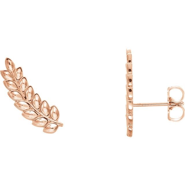 13mm Zig Zag Ear Climber Earrings 040 – Patination Design