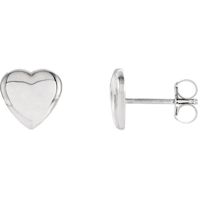 14K Gold Heart Stud Earrings – FreshTrends