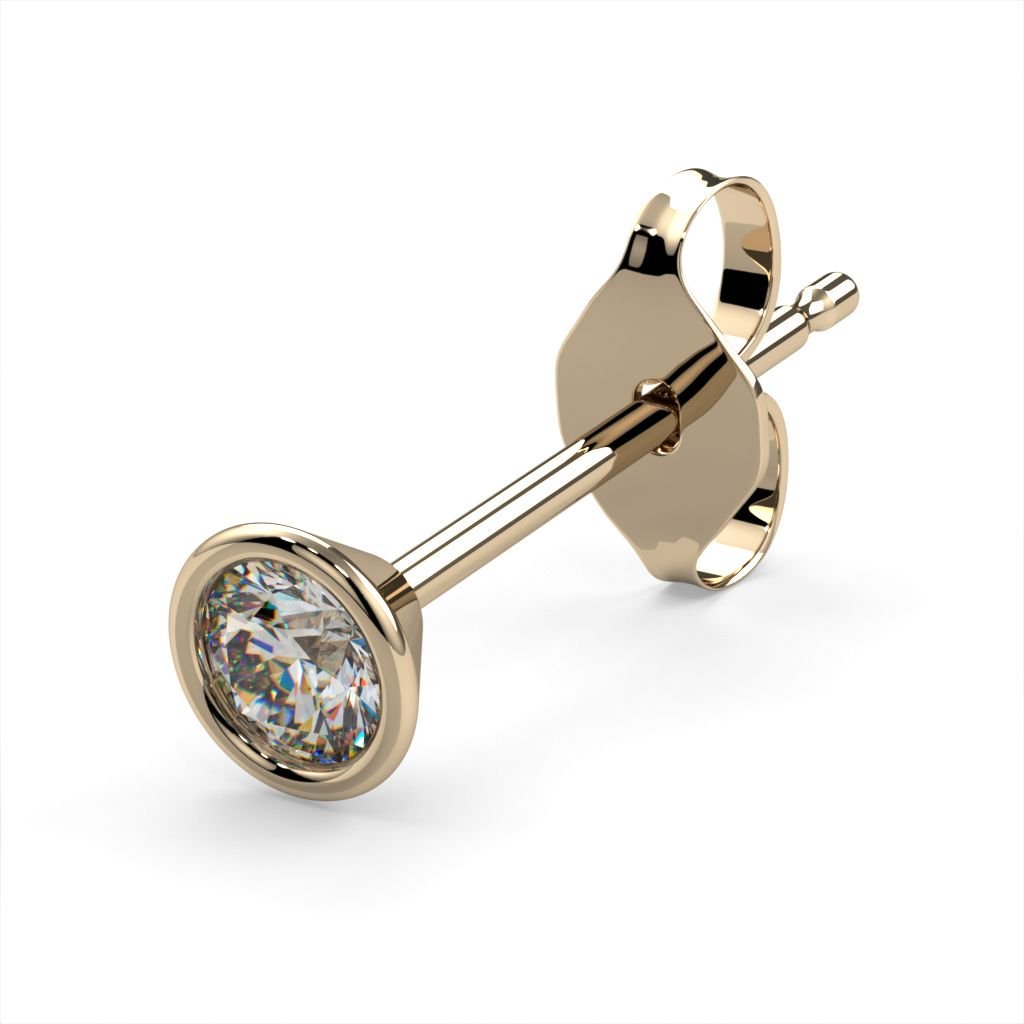 Tiny Diamond Star of David Stud Earring - Zoe Lev Jewelry