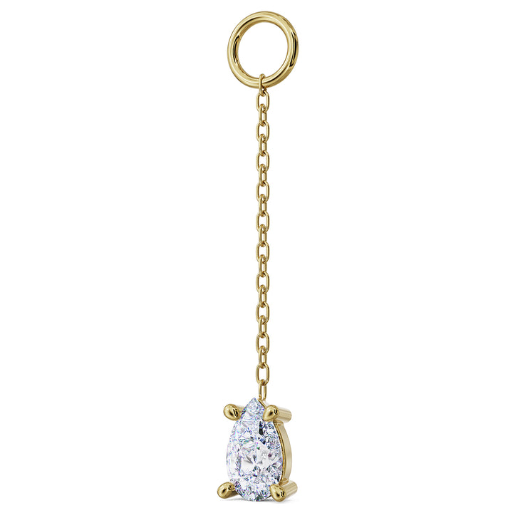 CZ or Diamond Pear Drop Chain Accessory