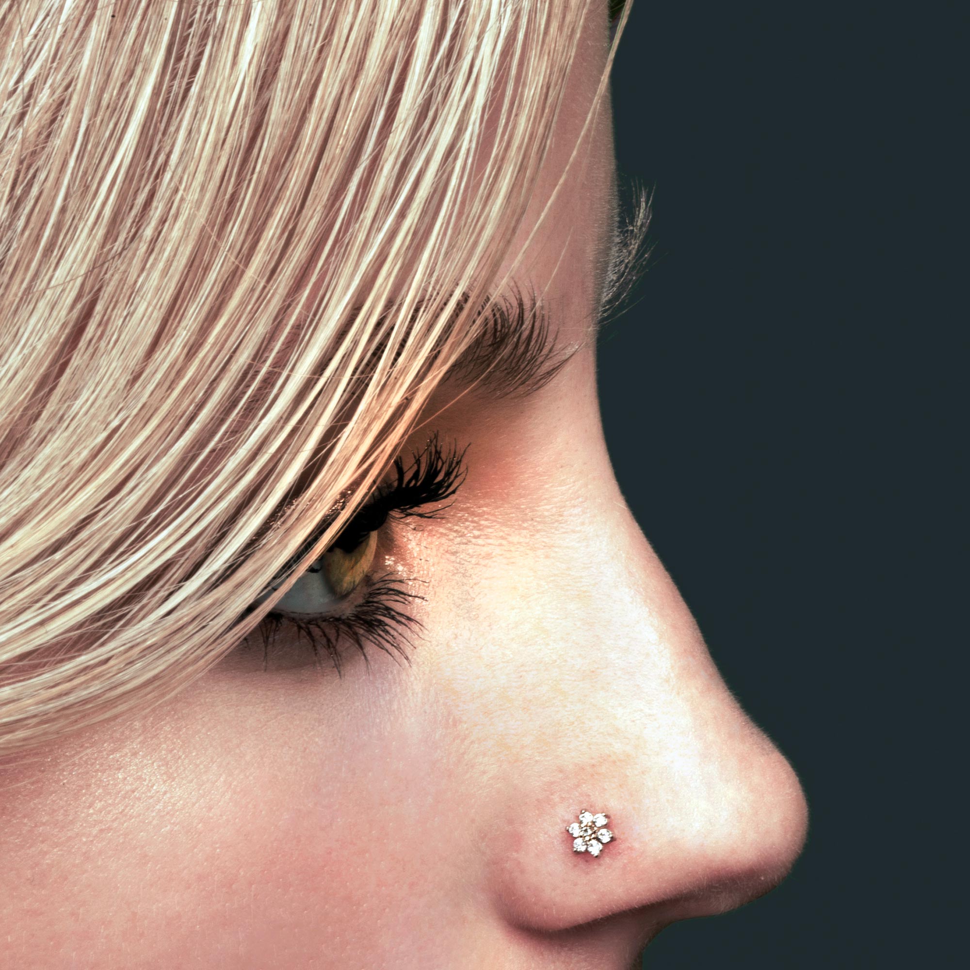 Golden Nose ring - Slide type – SOKORA JEWELS