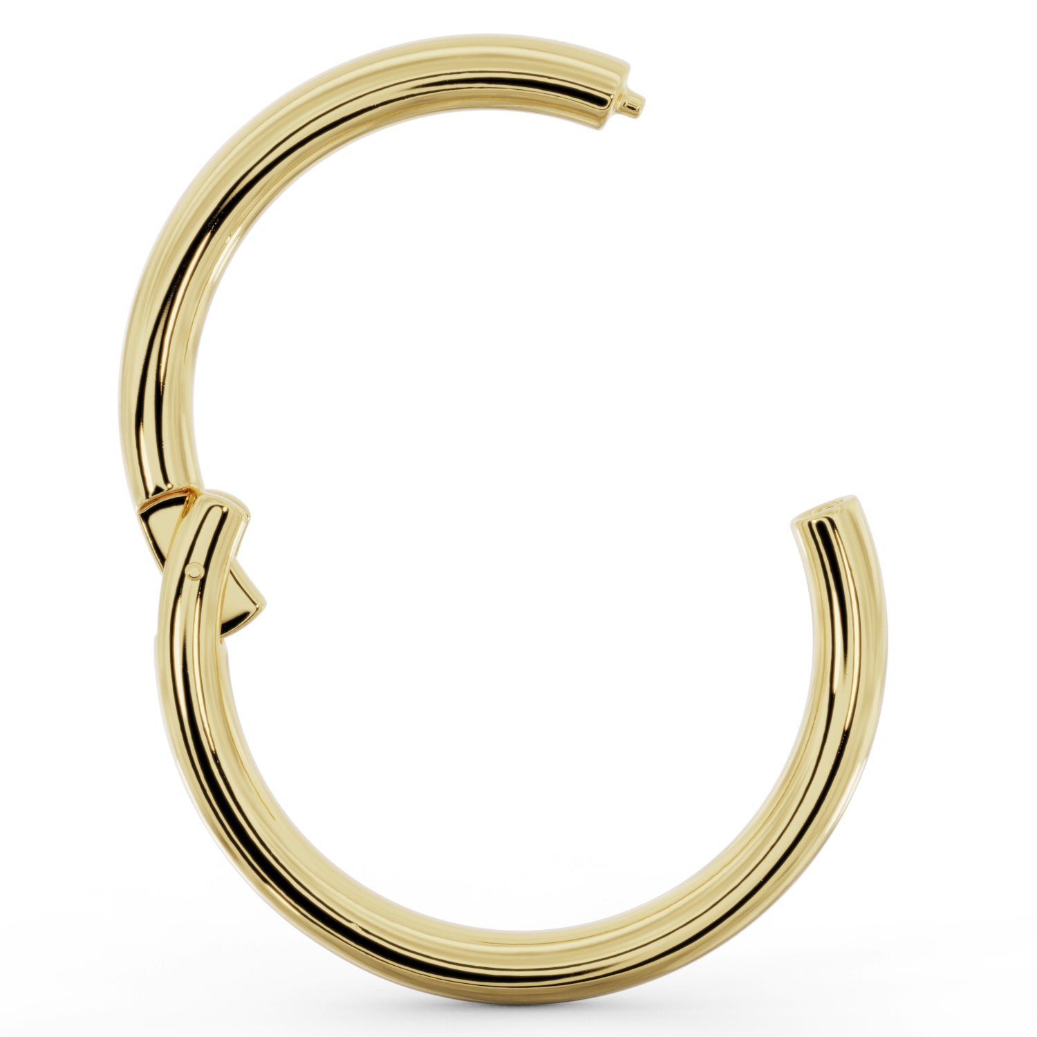 Plain Hoop 14k Gold Clicker Ring