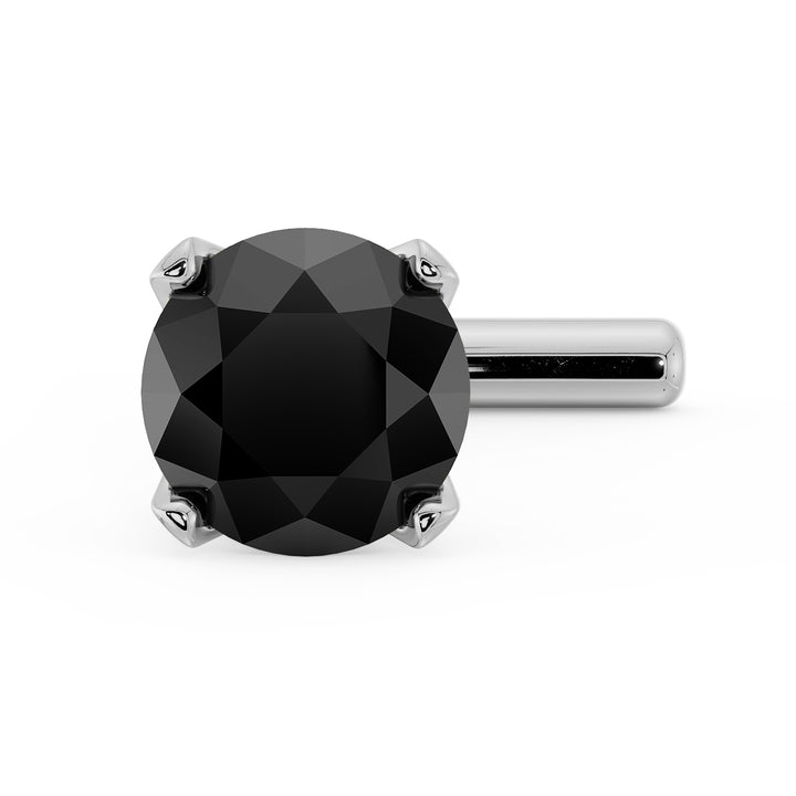 3mm Black Diamond Prong Nose Ring Stud