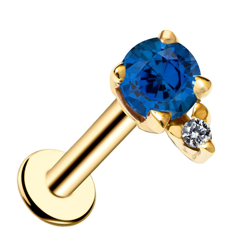 Blue Sapphire Pear Shaped Flat Back Earring – FreshTrends